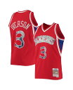 【送料無料】 ミッチェル ネス メンズ シャツ トップス Men 039 s Allen Iverson Red Philadelphia 76ers 1996-97 Hardwood Classics 75th Anniversary Diamond Swingman Jersey Red