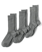 ランズエンドメンズ靴下アンダーウェアMen'sSeamlessToeCottonRibDressSocks(3-pack)Pewterheatherのポイント対象リンク