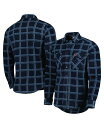 yz AeBOA Y WPbgEu] AE^[ Men's Navy Chicago Bears Industry Flannel Button-Up Shirt Jacket Navy
