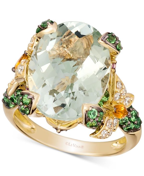 【送料無料】 ル ヴァン レディース リング アクセサリー Multi-Gemstone (8-3/4 ct. t.w.) & Vanilla Diamond (1/4 ct. t.w.) Statement Ring in 14k Gold Yellow