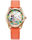 yz V`Y fB[X rv ANZT[ Eco-Drive Women's Disney Minnie Mouse Diamond Accent Pink Leather Strap Watch 36mm Pink