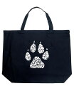 yz GG[|bvA[g fB[X g[gobO obO Dog Mom - Large Word Art Tote Bag Black