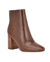  カルバンクライン レディース ブーツ・レインブーツ シューズ Women's Audrina Block Heel Dress Booties Dark Natural Leather