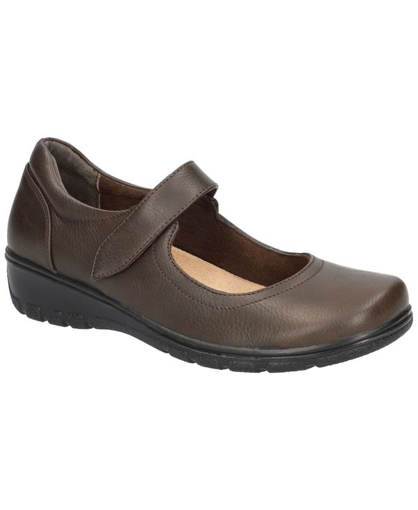 【送料無料】 イージーストリート レディース パンプス シューズ Women's Archer Comfort Mary Jane Flats Brown