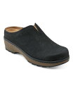 【送料無料】 アース レディース サンダル シューズ Women's Kolia Round Toe Slip-On Casual Heeled Mules Black Leather