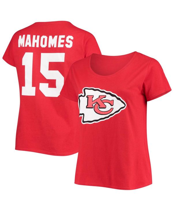 yz t@ieBNX fB[X TVc gbvX Women's Patrick Mahomes Red Kansas City Chiefs Plus Size Name and Number V-Neck T-shirt Red