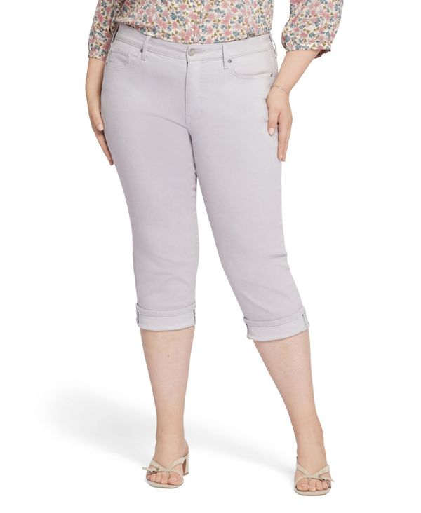  エヌワイディージェイ レディース デニムパンツ ジーンズ ボトムス Plus Size Marilyn Straight Crop Cuff Jeans Pearl Gray