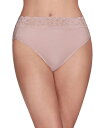 【送料無料】 バニティフェア レディース パンツ アンダーウェア Women's Flattering Lace Hi-Cut Panty Underwear 13280, extended sizes available Sheer Quartz Stripe