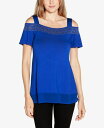 【送料無料】 ベルディーニ レディース シャツ トップス Women's Embellished Cold-Shoulder Top Cobalt