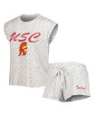 【送料無料】 コンセプツ スポーツ レディース ナイトウェア アンダーウェア Women's Cream USC Trojans Montana T-shirt...