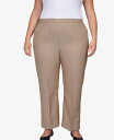 【送料無料】 アルフレッド ダナー レディース カジュアルパンツ ボトムス Plus Size Mulberry Street Herringbone Short Length Pants Latte