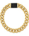 yz uo Y rv ANZT[ Men's Classic Curb Chain Bracelet in Gold-Plated Stainless Steel Gold