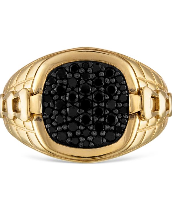 【送料無料】 ブロバ メンズ 腕時計 アクセサリー Men's Classic Black Diamond (1/2 ct. t.w.) Ring in 14k Gold Gold