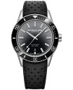 yz Ch EB Y rv ANZT[ Men's Swiss Automatic Freelancer Diver Black Perforated Rubber Strap Watch 43mm Black