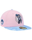 【送料無料】 ニューエラ メンズ 帽子 アクセサリー Men 039 s Pink, Light Blue Boston Celtics Paisley Visor 59FIFTY Fitted Hat Pink, Light Blue