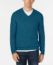 【送料無料】 クラブルーム メンズ ニット・セーター アウター Men's V-Neck Cashmere Sweater, Created for Macy's Peacock Heather