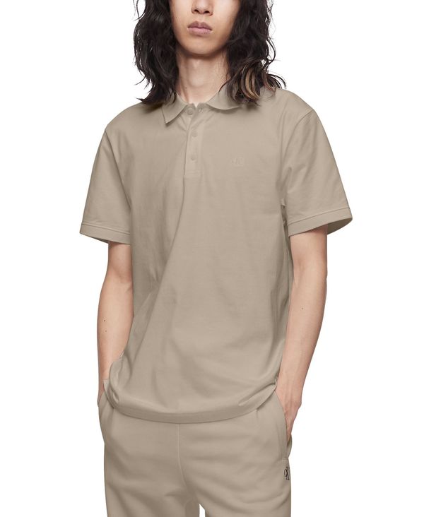 カルバン・クライン 【送料無料】 カルバンクライン メンズ シャツ トップス Men's Regular-Fit Smooth Cotton Monogram Logo Polo Shirt Plaza Taupe