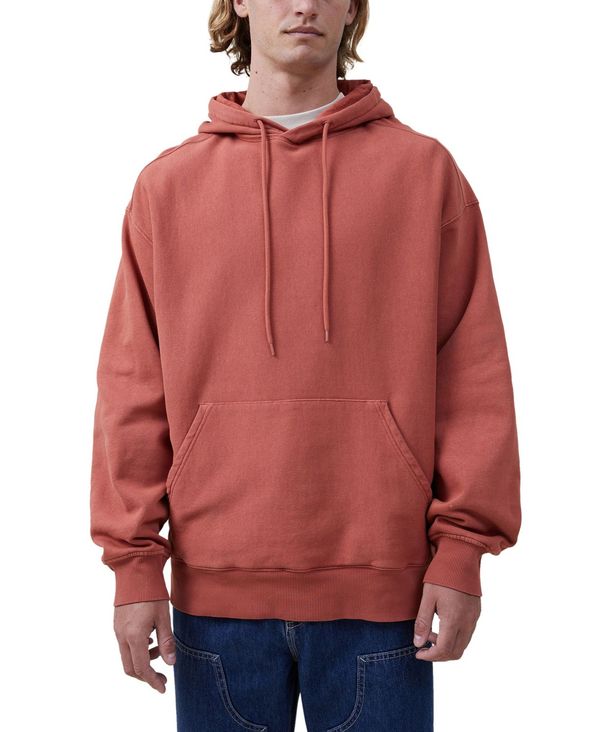 【送料無料】 コットンオン メンズ パーカー スウェット フーディー アウター Men 039 s Oversized Fleece Long Sleeve Hoodie Bruschetta Red