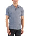 【送料無料】 アルファニ メンズ ポロシャツ トップス Men's Stretch Textured Stripe Jacquard Polo Shirt, C...