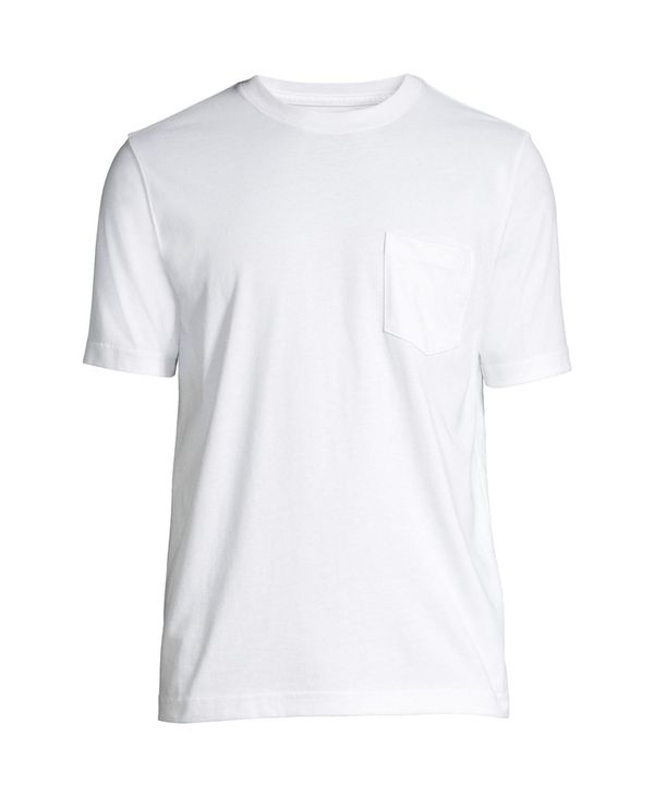 【送料無料】 ランズエンド メンズ Tシャツ トップス Men 039 s Super-T Short Sleeve T-Shirt with Pocket White