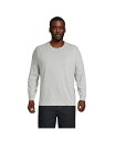 【送料無料】 ランズエンド メンズ Tシャツ トップス Men's Big and Tall Super-T Long Sleeve T-Shirt with Pocket Gray heather(4)