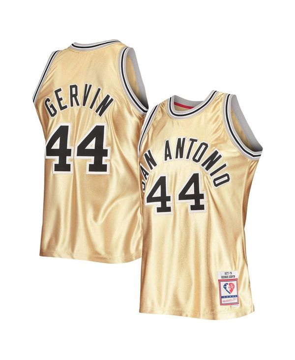【送料無料】 ミッチェル&ネス メンズ シャツ トップス Men's George Gervin Gold San Antonio Spurs 75th Anniversary 1977-78 Hardwood Classics Swingman Jersey Gold