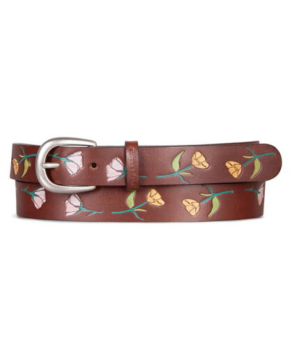 【送料無料】 ラッキーブランド レディース ベルト アクセサリー Women's Floral Embossed Leather Pant Belt Brown 【送料無料】 ラッキーブランド レディース ベルト アクセサリー Women's Floral Embossed Leather Pant Belt Brown