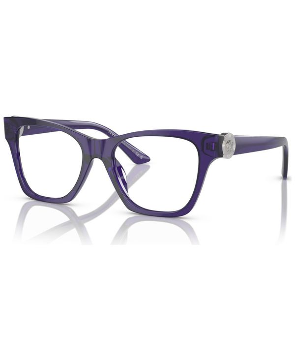 【送料無料】 ヴェルサーチ レディース サングラス・アイウェア アクセサリー Women's Eyeglasses, VE3341U 50 Transparent Purple