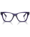 【送料無料】 ヴェルサーチ レディース サングラス・アイウェア アクセサリー Women's Eyeglasses, VE3341U 50 Transparent Purple 2