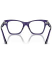 【送料無料】 ヴェルサーチ レディース サングラス・アイウェア アクセサリー Women's Eyeglasses, VE3341U 50 Transparent Purple 3