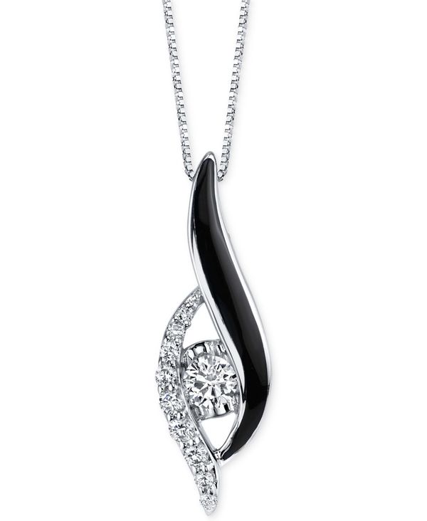 【送料無料】 シレーナ レディース ネックレス・チョーカー・ペンダントトップ アクセサリー Jeans Diamond Pendant Necklace (1/3 ct. t.w.) in 14k White Gold White Gold