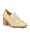 yz iCEFXg fB[X Xb|E[t@[ V[Y Women's Avalia Square Toe Block Heel Loafers Light Beige Patent - Faux Patent Leather