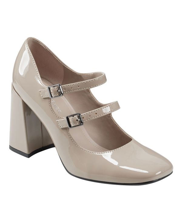 マークフィッシャー レディース シューズ パンプス ヒール Marc Fisher Women's Charisy Tapered Block Heel Dress Pumps Light Natural Patent(4)