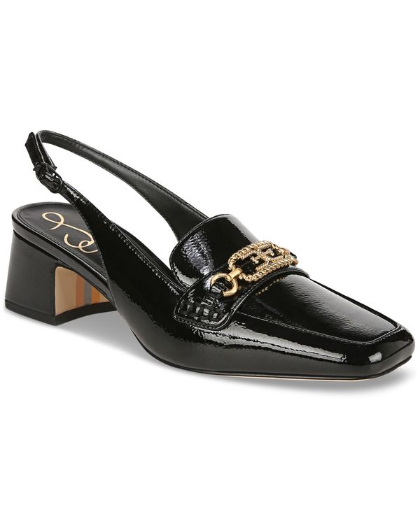 【送料無料】 サムエデルマン レディース パンプス シューズ Women's Teana Tailored Slingback Pumps Black Patent