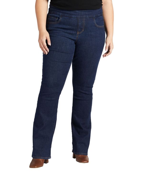 【送料無料】 ジャグ レディース デニムパンツ ジーンズ ボトムス Plus Size Paley Mid Rise Bootcut Pull-On Jeans Ink