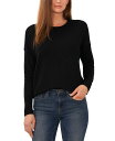 【送料無料】 ヴィンスカムート レディース ニット・セーター アウター Long Sleeve Extend Shoulder Sweater Rich Black