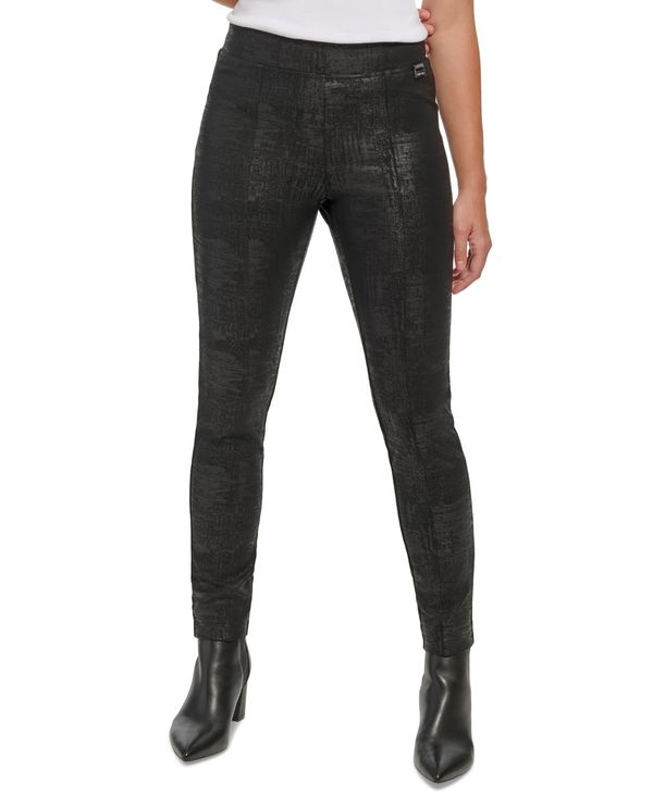 yz JoNC fB[X MX {gX Women's Embossed Ponte Leggings Black