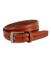 yz gt@K[ Y xg ANZT[ Men's 35MM Center Heat Crease Leather Belt Tan