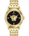 yz FT[` Y rv ANZT[ Men's V-Code Swiss Ion-Plated Gold-Tone Stainless Steel Bracelet Watch 43mm Ip Yellow Gold