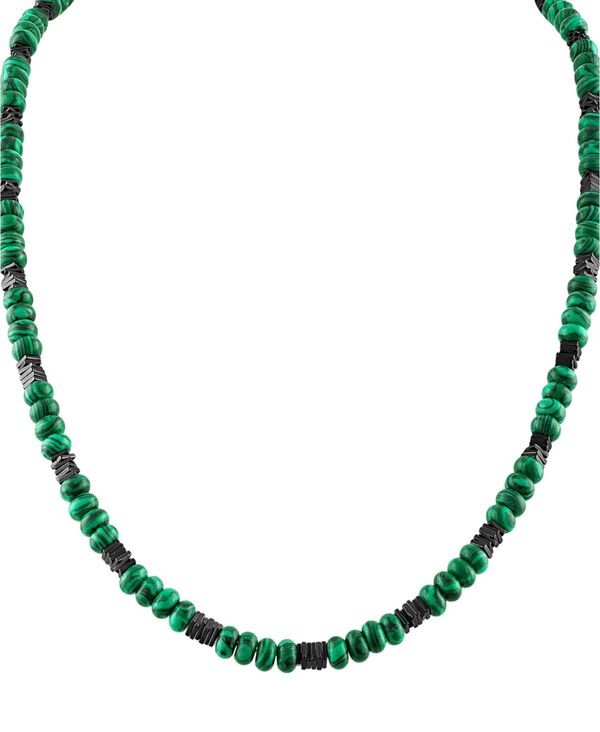 ブロバ メンズ アクセサリー 腕時計 レース Bulova Men's Marine Star Malachite Beaded 22 Necklace i..