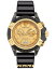 【送料無料】 ヴェルサーチ メンズ 腕時計 アクセサリー Men's Icon Active Swiss Chronograph Diamond (0.15 ct. t.w.) Black Silicone Strap Watch 44mm Transparent Black