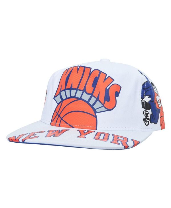 ミッチェル＆ネス 【送料無料】 ミッチェル&ネス メンズ 帽子 アクセサリー Men's White New York Knicks Hardwood Classics In Your Face Deadstock Snapback Hat White