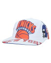 ミッチェル＆ネス 【送料無料】 ミッチェル&ネス メンズ 帽子 アクセサリー Men's White New York Knicks Hardwood Classics In Your Face Deadstock Snapback Hat White