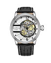 【送料無料】 ストゥーリング メンズ 腕時計 アクセサリー Men's Black Leather Strap Watch 44mm Black(2)