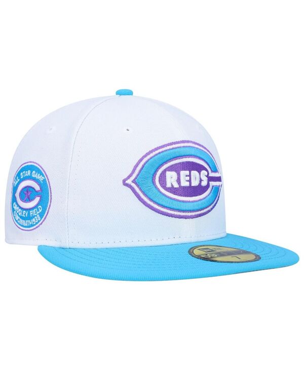 楽天ReVida 楽天市場店ニューエラ メンズ アクセサリー 帽子 New Era Men's White Cincinnati Reds 1938 MLB All-Star Game Vice 59FIFTY Fitted Hat White ホワイト