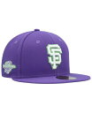【送料無料】 ニューエラ メンズ 帽子 アクセサリー Men's Purple San Francisco Giants Lime Side Patch 59FIFTY Fitted Hat Purple(4)