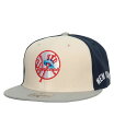 【送料無料】 ミッチェル&ネス メンズ 帽子 アクセサリー Men's Cream, Gray New York Yankees Yankee Stadium 50th Anniversary Homefield Fitted Hat Cream, Gray