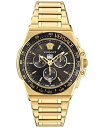 yz FT[` Y rv ANZT[ Men's Greca Extreme Swiss Chronograph Gold-Tone Stainless Steel Bracelet Watch 45mm Ip Yellow Gold