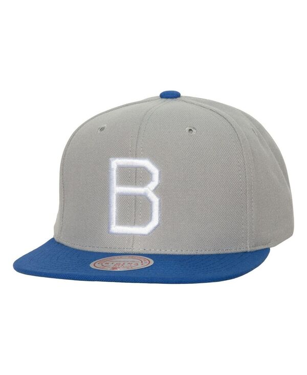 ミッチェル＆ネス 【送料無料】 ミッチェル&ネス メンズ 帽子 アクセサリー Men's Gray Brooklyn Dodgers Cooperstown Collection Away Snapback Hat Gray