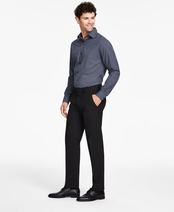 【送料無料】 アルファニ メンズ カジュアルパンツ ボトムス Men 039 s Slim-Fit Stretch Solid Suit Pants, Created for Macy 039 s Black